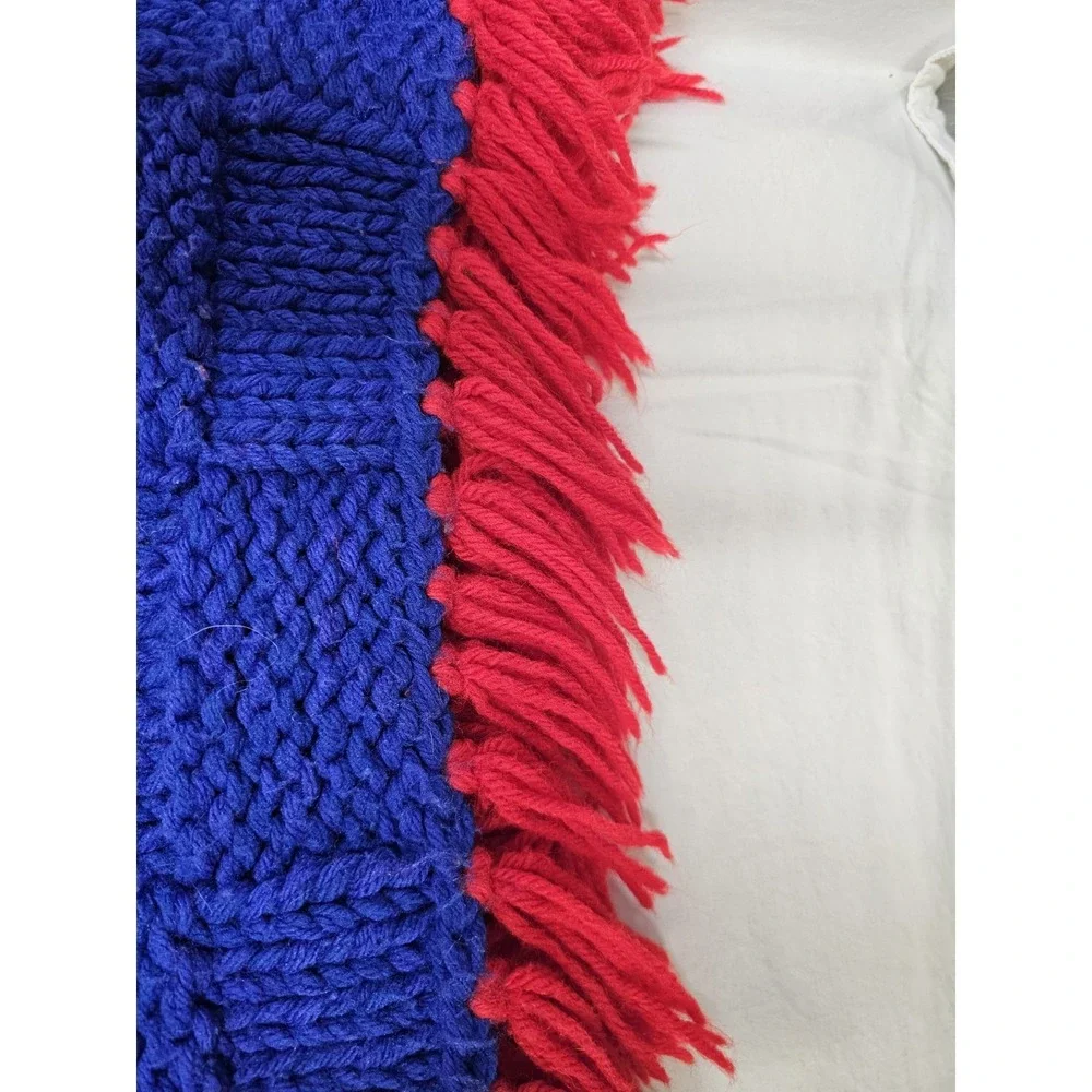 Vintage Large Colorful Crocheted Afghan Blanket Throw 67x43 Grannycore